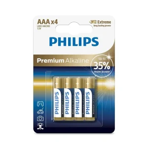 Батарейка Philips Premium Alkaline AAA BLI 4 UA